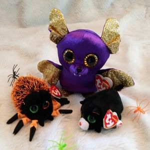 NEW! Bundle of (3) Ty Beanie Baby Boos - Halloween